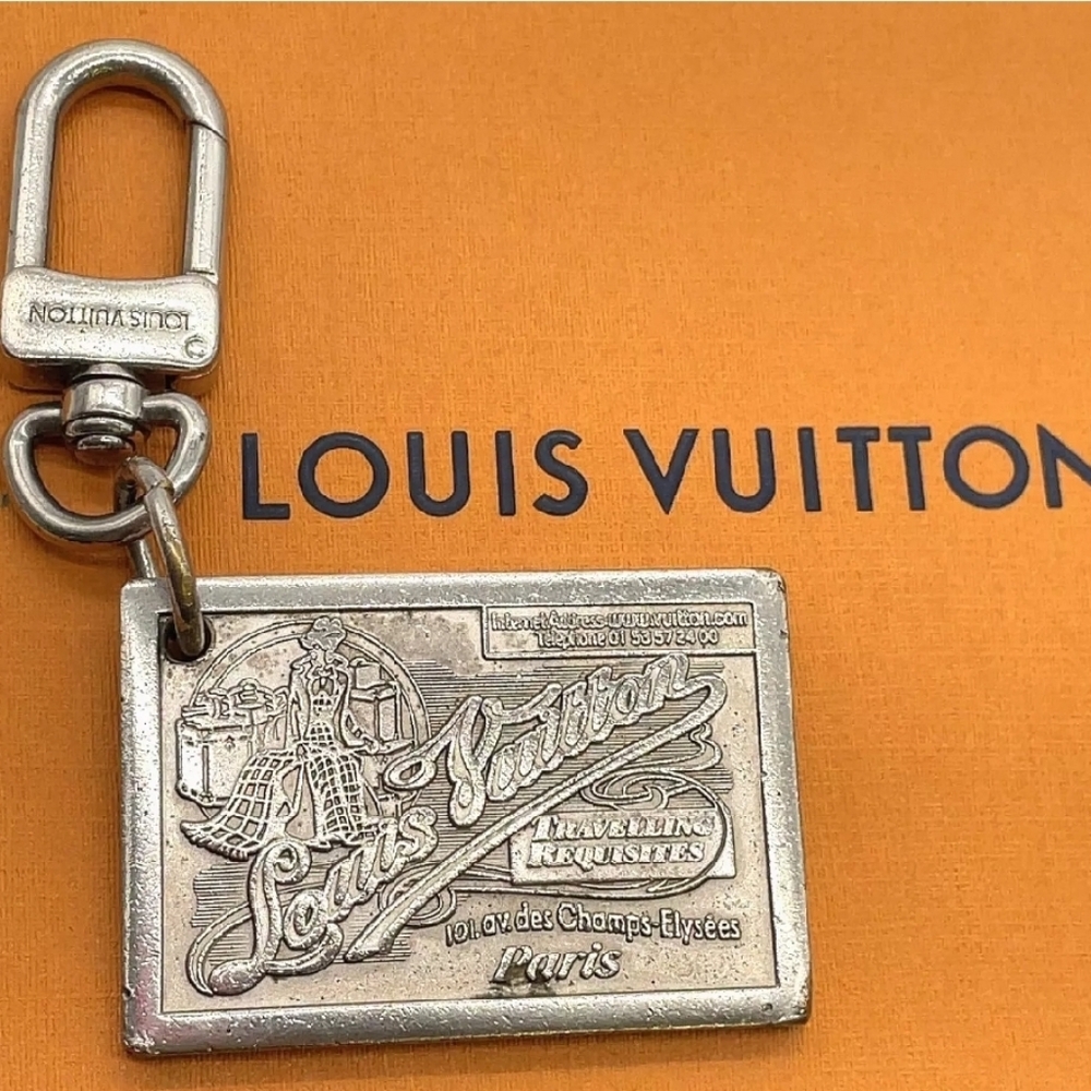 Auth Louis Vuitton Silver Keychain Bag Charm